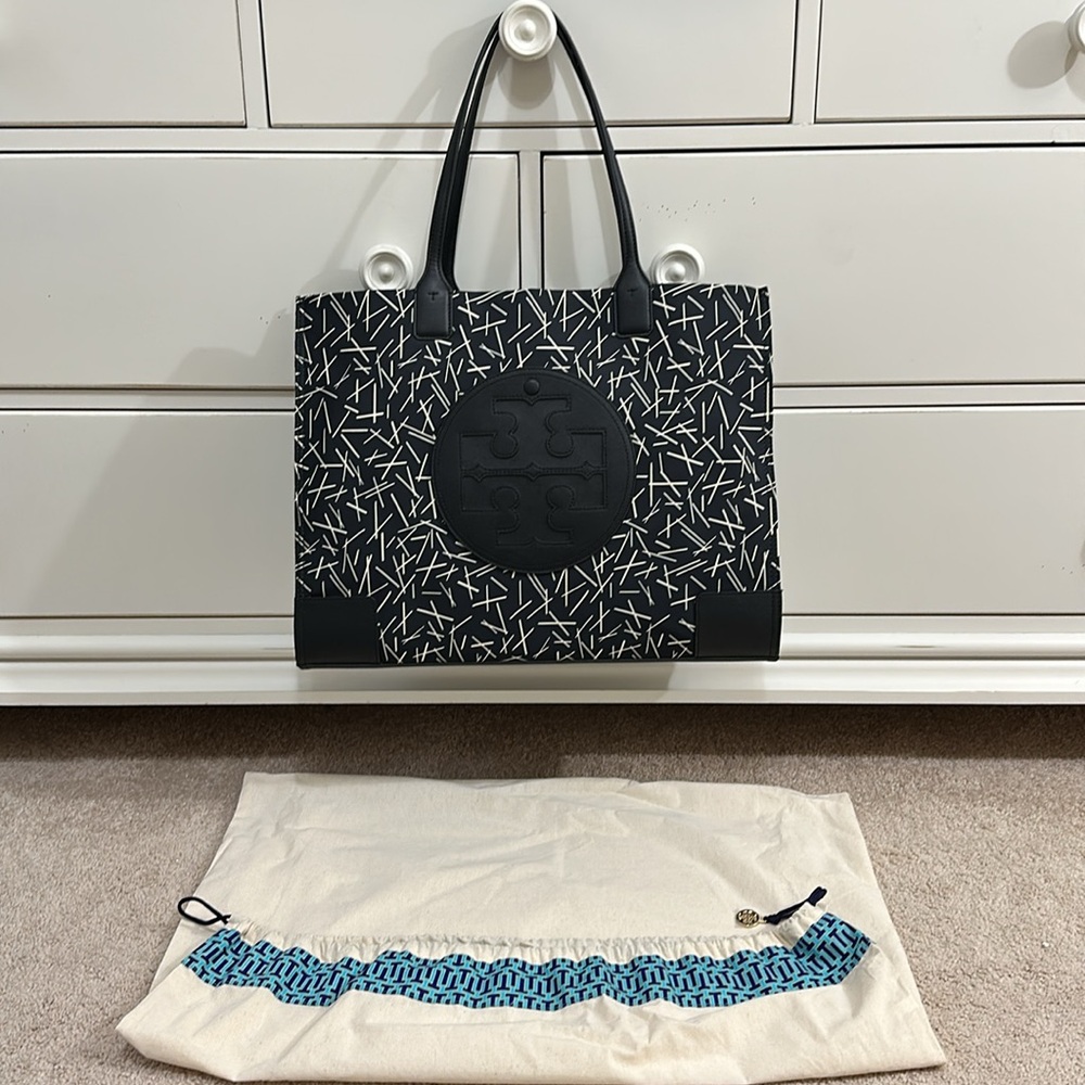 Tory Burch Ella printed tote (Black matchsticks) - Picture 13 of 13